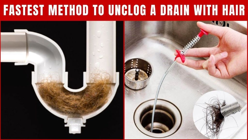 How to unclog a drain that is full of hair