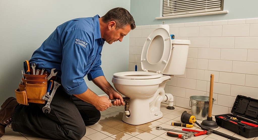 How quickly can someone fix a toilet that won’t flush in Calgary