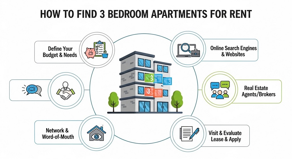 How to Find 3 Bedroom Apartments for Rent