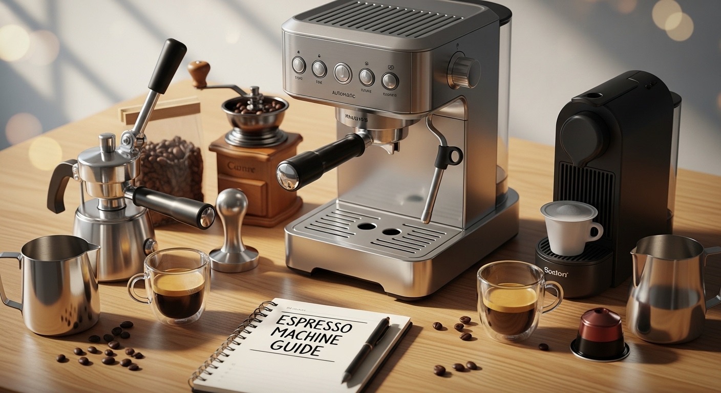 Close-up of 58mm portafilter and espresso crema extraction