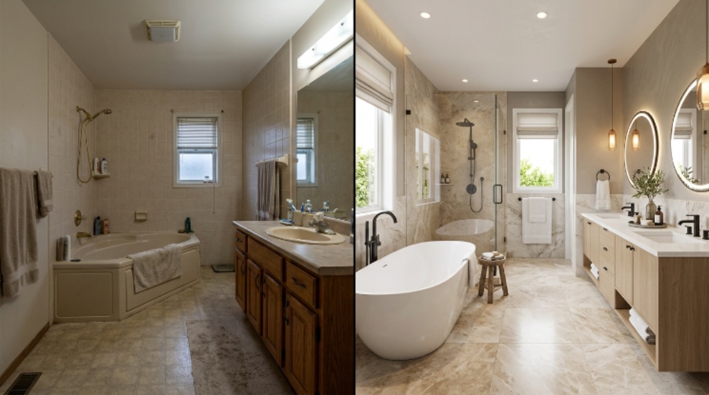 Premier bathroom remodeling solution featuring a modern, functional design